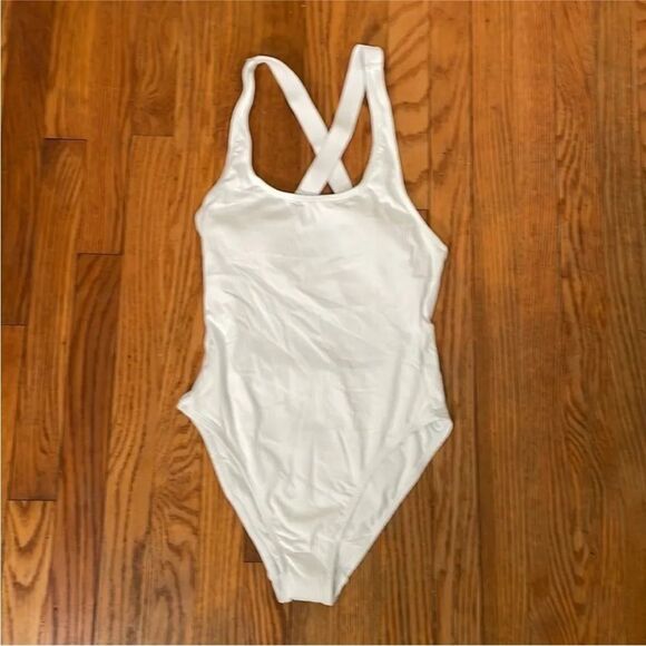 Andie Swim The Tulum One Piece Swimsuit White Ribbed Size XXXL NWT - Picture 2 of 7